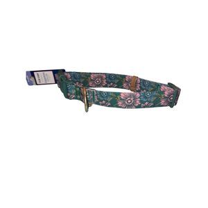 Top Paw Green Pink Floral Fashion Dog Collar‎ X-Large 20-28 in